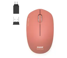 PORT CONNECT Wireless COLLECTION-Block / Kabellose Maus / USB-A/USB-C-Dongle / 2,4 GHz / 1600 DPI