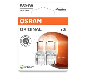 OSRAM „W21W“ STANDARD 12V 21W / Autolampe / W3x16d / 2 Stück