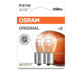 OSRAM P21W 7506-02B 12V 21W BA15S / Autolampe / Blisterverpackung, 2 Stück