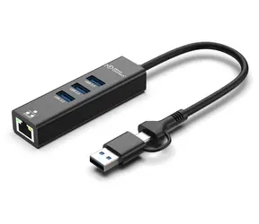 MicroConnect Premium USB 3.2 Gen 1 Hub / USB-Hub / 4x USB-A 3.2 Gen 1 / 5 Gbit/s / Kabellänge 0,3 m