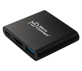 MicroConnect USB-C Premium Hub, weiß / USB 3.2 Gen2 Typ-A / USB-C 3.2 Gen1 / HDMI