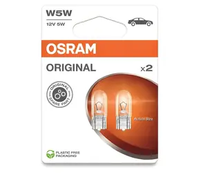 OSRAM 2825 12V 5W W2.1x9.5d / Autolampe / Blisterverpackung