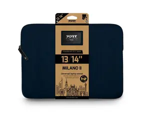 PORT DESIGNS Milano II Eco Sleeve blau / Laptoptasche / 13/14" / Cord / Eco