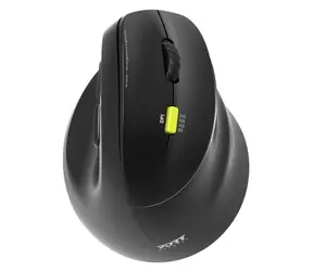 PORT CONNECT Ergo Shape Rechtshänder-Maus, schwarz / Kabellose ergonomische Maus / Bluetooth + 2,4 GHz / 2400 DPI