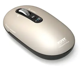 PORT CONNECT: Pure MAC Pearl / Kabellose Lademaus / Bluetooth / Freilaufmausrad / 3200 DPI / USB-C