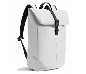 XD Design Urban Flap-Top Rucksack, weiß/grau / Laptop-Rucksack / bis 16 Zoll / 18-23 Liter / wasserdicht