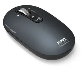 PORT CONNECT Pure MAC Dunkelgrau / Kabellose Lademaus / Bluetooth / Freilauf-Mausrad / 3200 DPI