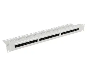 Lanberg 19" 24-Port-Patchpanel / 1 HE / CAT5E / UTP / mit Organizer