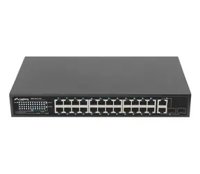 Lanberg RSFE-24P-2C-250 / Switch / 24x PoE+ 100 Mbit/s / 2x Combo Gigabit / 250 W / Unmanaged / 19"