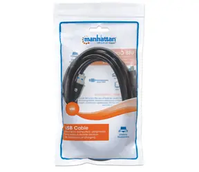 Manhattan / USB-C-auf-USB-A-Kabel / USB 3.2 Gen 1 / 5 Gbit/s / 3 m / Schwarz