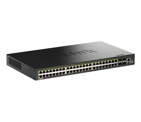 D-Link DGS-1530-52P / Switch / 48x Gigabit PoE+ / SMART Managed L2+ / 4X SFP+ / 370W PoE