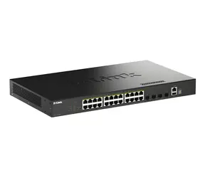D-Link DGS-1530-28P / PoE-Switch / 24x Gigabit PoE+ / 4X SFP+ 10G / L2+ Managed / 128 Gbit/s