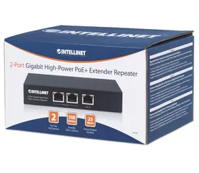 Intellinet PoE+ Extender 561266 / PoE+ Extender / 2- Port / 1000 Mbit/s / 100 m
