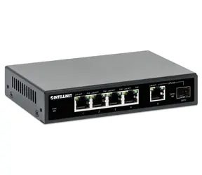 Intellinet 5- Port Gigabit PoE+ Switch 91W / Switch / 5- Port / 1000 Mbit/s / 1x SFP