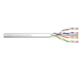 Digitus CAT 6A U/UTP grau / Installationskabel / Draht AWG26/7 / LSZH / 305 m