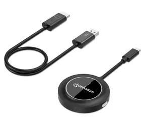 Manhattan 1080p Wireless HDMI / Kabelloses Präsentationsset / Full HD 1080p / 30 m Reichweite / USB-C / Plug & Play