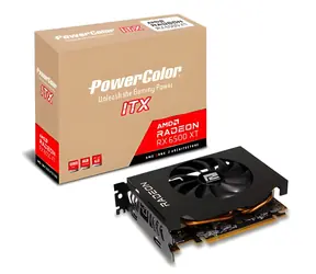 PowerColor Radeon RX 6500 XT ITX 4GB / Grafikkarte / GDDR6 / 64-Bit / 2815 MHz / 1x HDMI + 1x DP / 400W