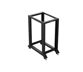 Lanberg Open Rack 22U schwarz / Offenes Rack / 600 × 1000 mm / Tragfähigkeit 600 kg