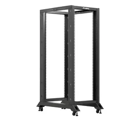 Lanberg Open Rack 32U schwarz / Offenes Rack / 19" / 600 x 1000 mm / Tragfähigkeit 600 kg
