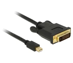 DeLock Mini DisplayPort - DVI-D schwarz / Kabel / Mini DisplayPort (St) - DVI-D 24+1 (St) / 3 m / max. 1920×1200 px