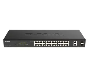 D-Link DGS-1100-26MPV2 / SMART Switch / 24x PoE+ Gigabit / 370W / 2x SFP Combo / L2