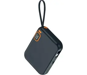2GO Reise-Powerbank 10000mAh schwarz / USB-C + Lightning / Leistungsabgabe 42,5W / Display