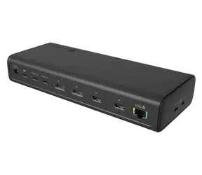 Icy Box USB-C 17w1 Schwarz / Dockingstation / PD 3.1 140W / 2x HDMI 4K / 2x DP 8K / RJ-45
