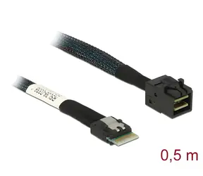 DeLock 85081 / SAS-Kabel / Slim SAS SFF-8654 4i - Mini SAS HD SFF-8643 / 0,5 m / 12 Gbit/s