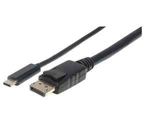 Manhattan USB-C auf DisplayPort schwarz / Adapter / 3840 x 2160 px / 60 Hz / 1 m