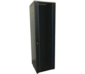 Xtendlan 19"-Rackschrank / 42 HE / 600 x 800 mm / Tragfähigkeit 800 kg / Glastür / schwarz
