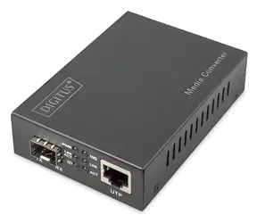 Digitus 10G Medienkonverter / Medienkonverter / 1× RJ45 / 1× SFP / 10 Gbit/s / Reichweite 80 km