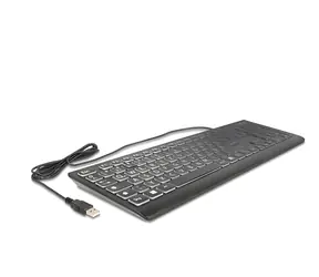 DeLock Tastatur XXL schwarz / Tastatur / Kabelgebunden / Mechanisch / RGB / Nummernblock / QWERTZ