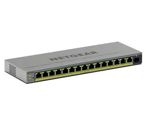 Netgear 16- Port Gigabit PoE+ PLUS Switch, grau, 16× GbE / PoE+, 250,6 W