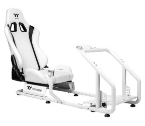 Thermaltake GR300 weiß / Renncockpit / Stahlrahmen / Tragfähigkeit 100 kg / PVC-Sitz