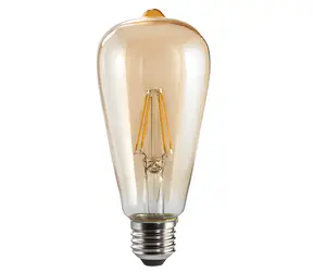 Xavax LED-Filamentlampe / E27 / 410 lm (ersetzt 36 W) / Vintage-Form / bernsteinfarben / warmweiß