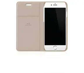Booklet-Hülle mit White Diamonds und Kristallen, Gold / Booklet-Hülle / Apple iPhone 6 / 6s / 7 / 8 / SE 2020 / SE 2022