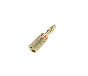 HAMA Bananenstecker für Lautsprecher / Audioadapter / vergoldet / verschraubbar / 4er-Set