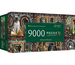 Trefl Puzzle UFT Katzenmagie / 9000 Teile / 198,6 × 92,8 cm / ab 12 Jahren