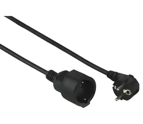 HAMA Schuko Profi Cable schwarz / Stromverlängerungskabel / 1 Steckdose / 3 m