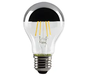 Xavax LED-Filamentlampe / E27 / 400 lm (ersetzt 35 W) / silberner Kopf / warmweiß