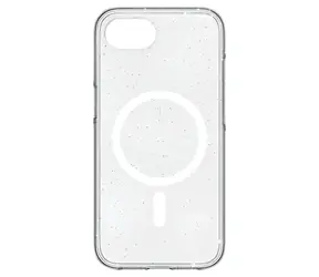 Transparente Schutzhülle mit White Diamonds und Mag-Glitzer / Schutzhülle für Apple iPhone 16e und 17e
