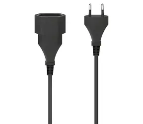 HAMA Verlängerungskabel mit Eurostecker, schwarz / Verlängerungskabel / 1 Steckdose / 3 m