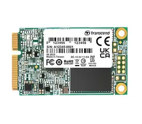 Transcend MSA220S 64 GB / SSD-Festplatte / mSATA / SATA III 6 Gbit/s / 3D NAND / R: 550 MB/s / Schreiben: 350 MB/s