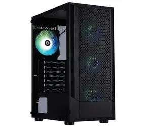 Bitfenix C50 schwarz / Gehäuse / ATX / 4X 120 mm FRGB / 2x USB 2.0 + 1x USB 3.0 / ohne Netzteil / gehärtetes Glas