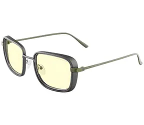 Gunnar Fallout Vault 33 Gunmetal-Olive / Gaming-Brille / bernsteinfarbene Gläser / BLF 65 / Gunnar Fokus
