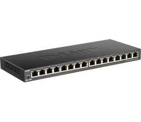 D-Link DGS-1016S / Switch / 16x 10/100/1000 Mbit / Unmanaged / lüfterlos