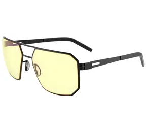 Gunnar Büro-/Gaming-Brille NOVATO Onyx - bernsteinfarbene Sonnenbrille / NEUTRALER Fokus