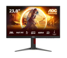 23,8" AOC 24G4HA Schwarz / Monitor / Schnelles IPS-Display / 1920 x 1080 / 200 Hz / 0,5 ms Reaktionszeit / HDMI + DP / Lautsprecher