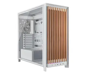 Corsair FRAME 5000D Wood RS weiß / Gehäuse / E-ATX / 3x USB-C / 2x 200 mm + 1x 140 mm / ohne Netzteil / transparente Seitenwand