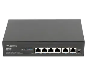 Lanberg RSFE-4P-2FE-60 / Switch / 6- Port / 100 Mbit/s / 4X PoE+ / 60 W / 10"/19"